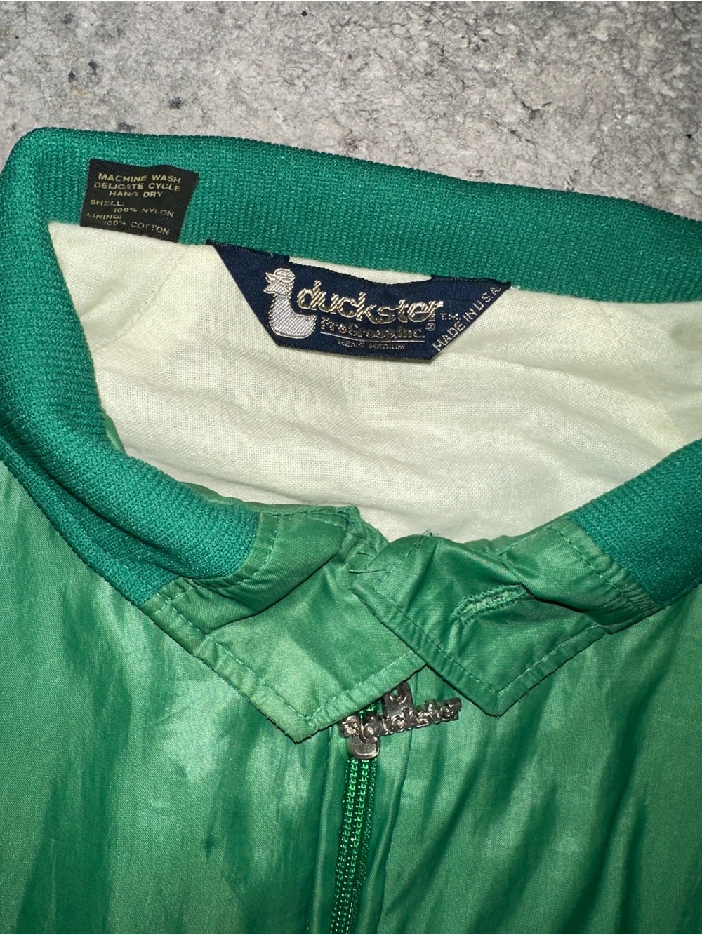 Duckster Classic Green Bomber Men’s Jacket - Picture 2 of 7
